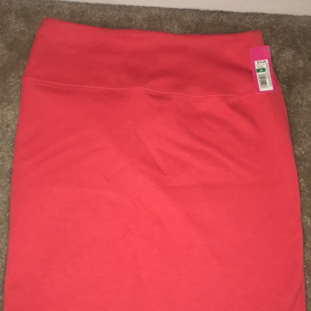 Coral pencil skirt